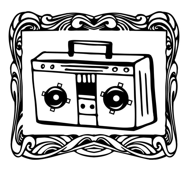 Vetor ilustração vetorial de ícone de música ilustração de ícone boombox