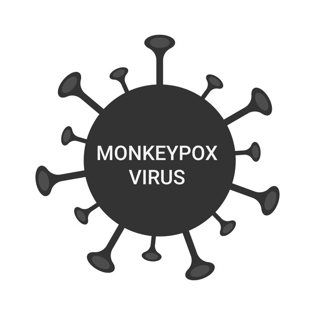 Ilustração vetorial de ícone de vírus monkeypox