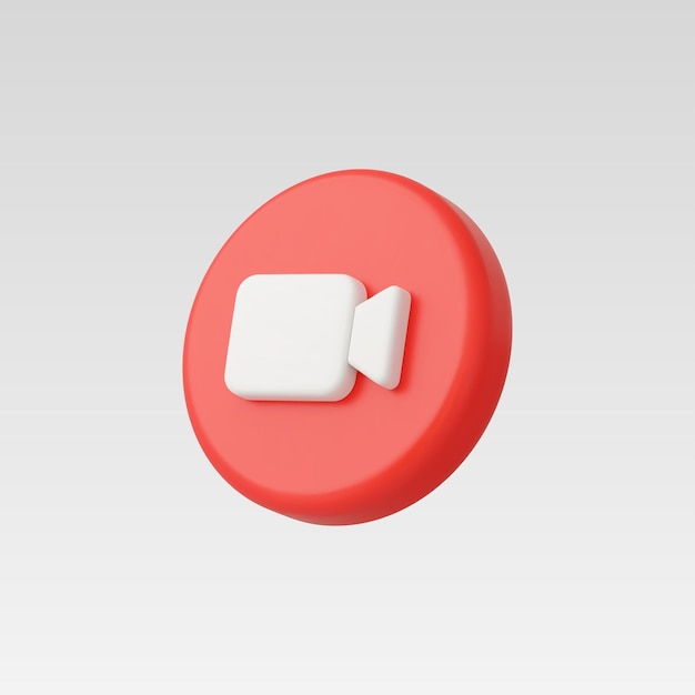 Ilustração vetorial de ícones de câmeras de vídeo 3D realistas