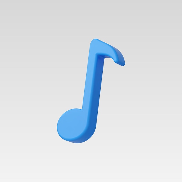 Ilustração vetorial de ícones de notas musicais 3d realistas
