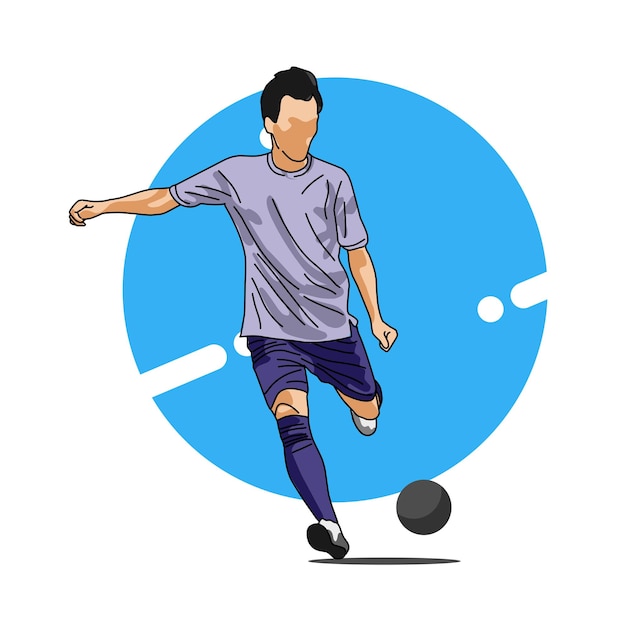 Vetor ilustração vetorial de jogador de futebol gooding para tshirts decoração de parede arquivo eps