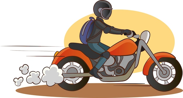 ilustração colorida de clipart de desenho de motocicleta 6458309 Vetor no  Vecteezy