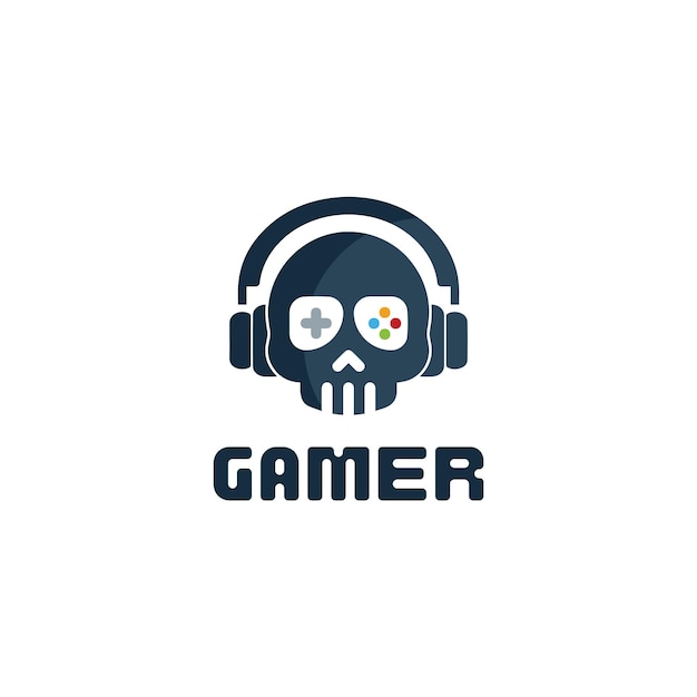 Ilustração vetorial de joystick e asa Pad de jogo e vetor de ícone de design de logotipo de asa