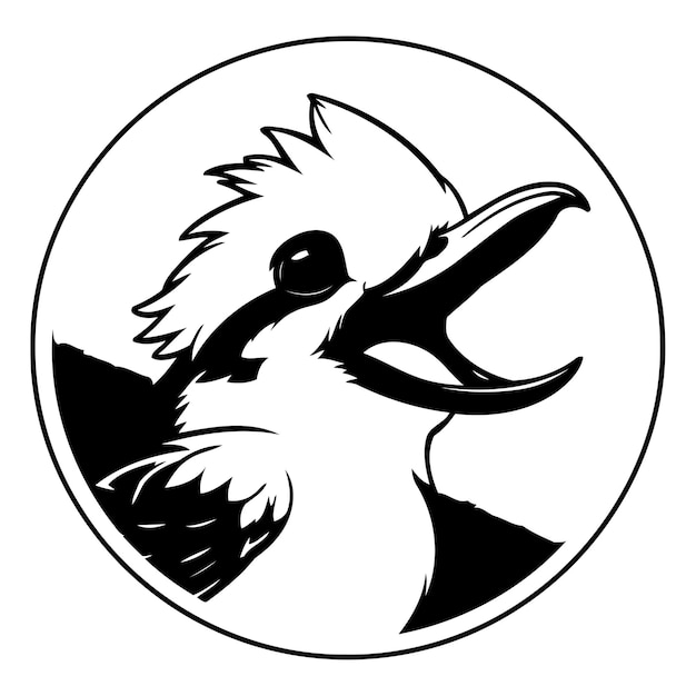 Vetor ilustração vetorial de kookaburra em fundo branco