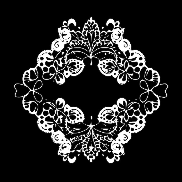 Vetor ilustração vetorial de lace minimalist e flat logo