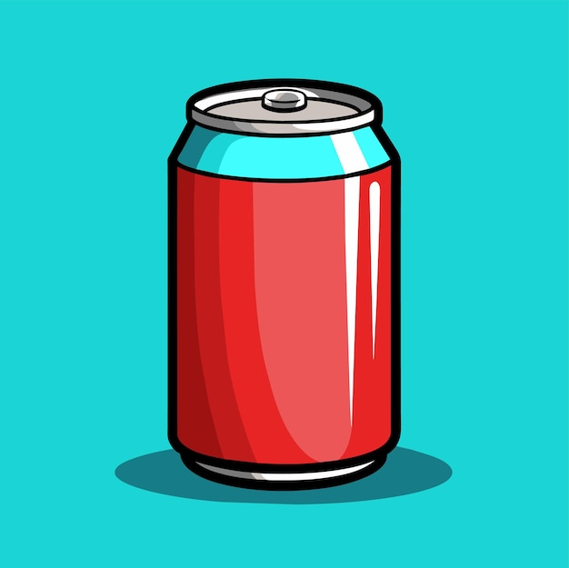 Vetor ilustração vetorial de lata de refrigerante