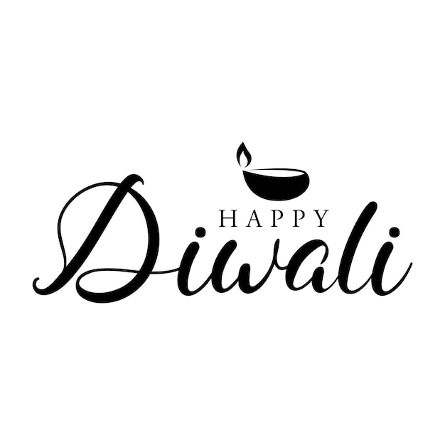 Ilustração vetorial de letras de Diwali