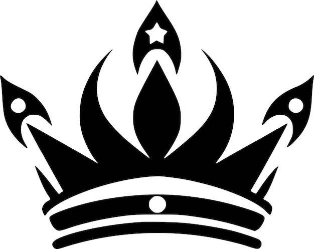 Vetor ilustração vetorial de logotipo minimalista e plano da coroa