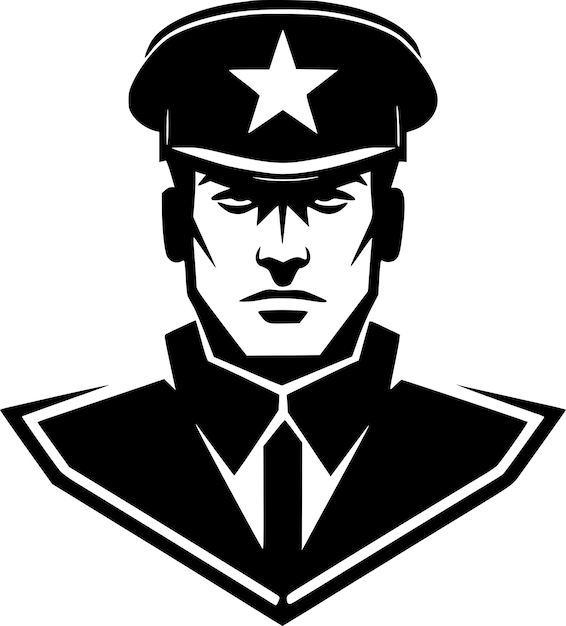 Vetor ilustração vetorial de logotipo minimalista e plano do exército