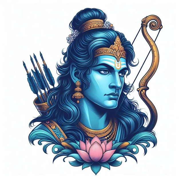 Vetor ilustração vetorial de lord shree ram