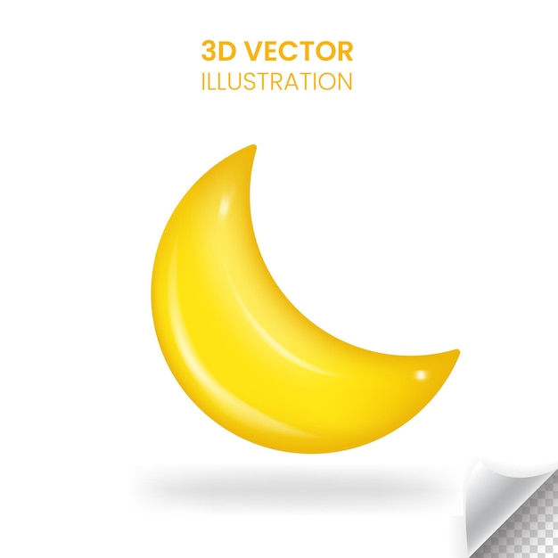 ilustração vetorial de lua 3D