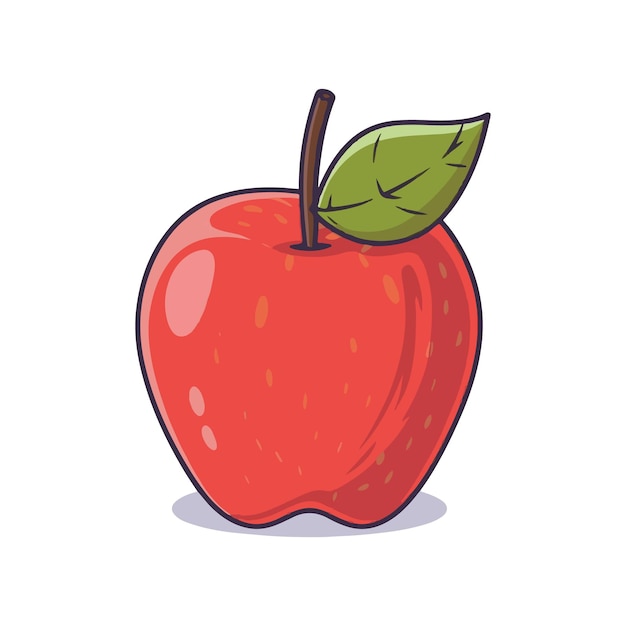 Ilustração vetorial de maçã vermelha