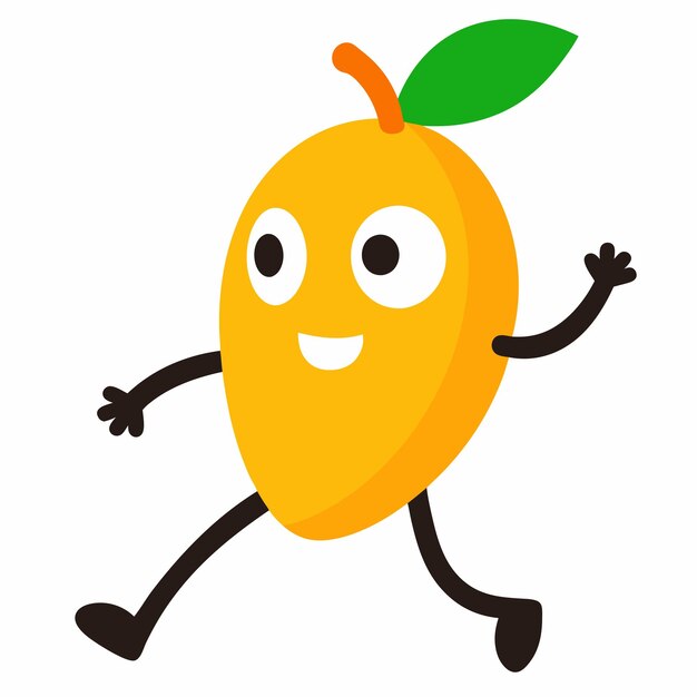 ilustração vetorial de manga em corrida engraçada
