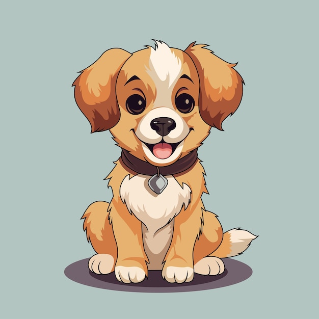 Vetor ilustração vetorial de mascote de cão bonito