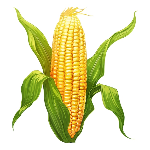 Ilustração vetorial de milho isolada em fundo branco