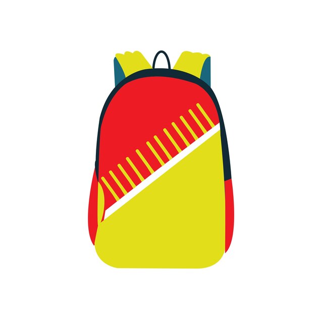 Ilustração vetorial de mochila escolar ou mochila para meninos e meninas