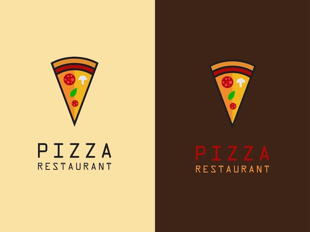 Ilustração vetorial de modelo de design de ícone de logotipo de pizza