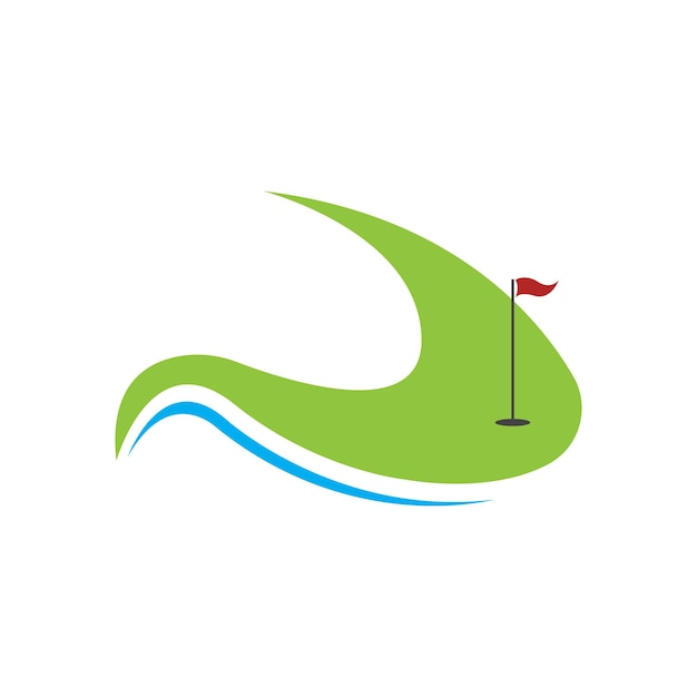 Ilustração vetorial de modelo de design de logotipo de esporte de golfe