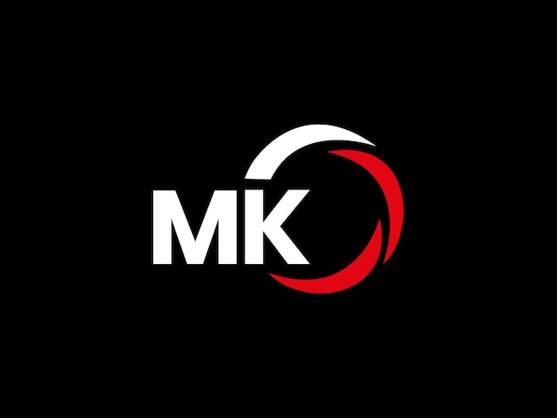 Vetor ilustração vetorial de modelo de design do logotipo mk letra abstrata logotipo mk