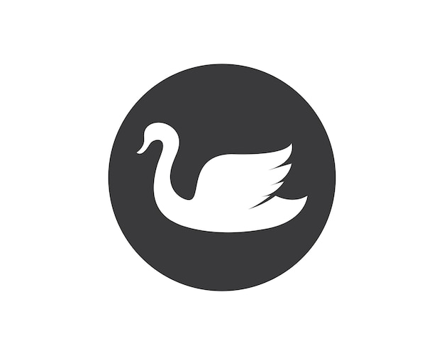 Ilustração vetorial de modelo de logotipo de cisne