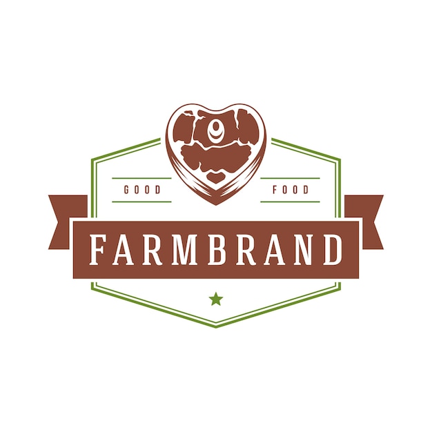 Ilustração vetorial de modelo de logotipo de mercado de agricultores