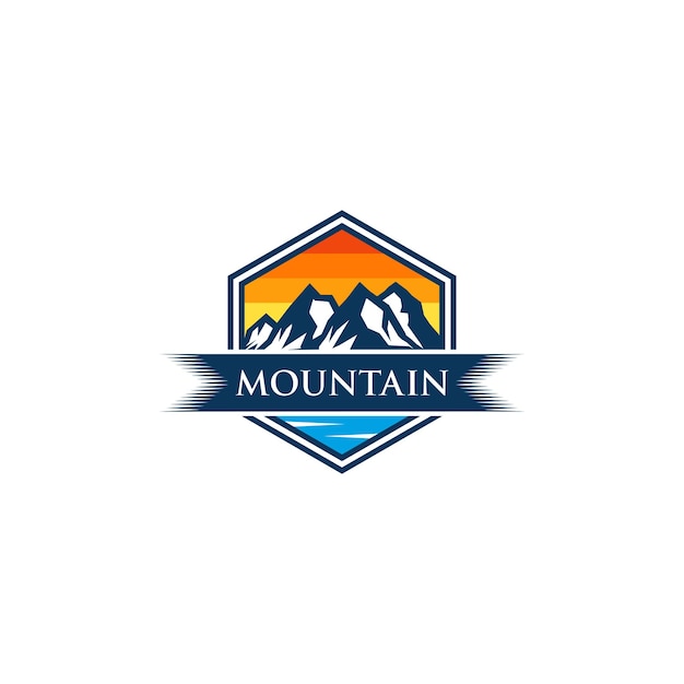 Ilustração vetorial de modelo de logotipo de montanha