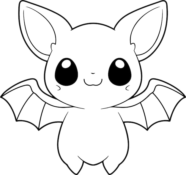 desenho de morcego em uma abóbora para colorir de halloween 11022342 Vetor  no Vecteezy