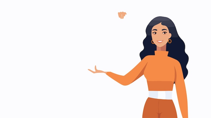 Vetor ilustração vetorial de mulher profissional segurando papel em branco