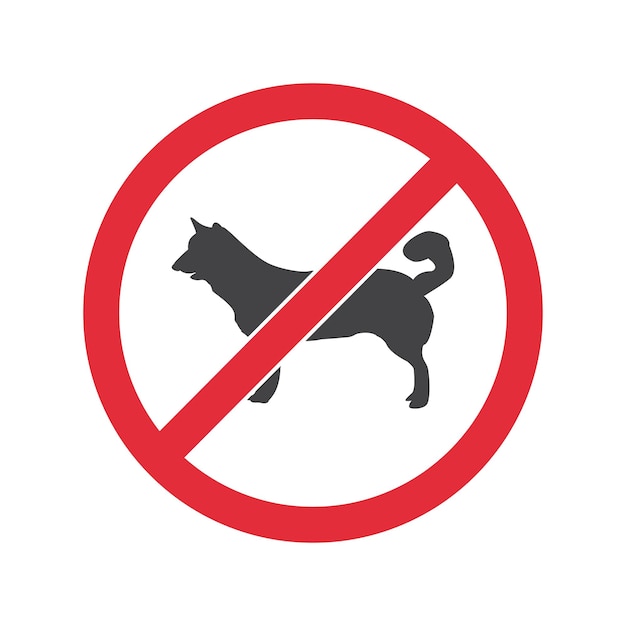 ilustração vetorial de nenhum ícone de cachorro