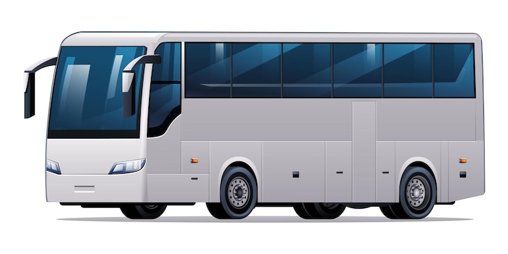 Vetor ilustração vetorial de ônibus transporte público isolado em fundo branco