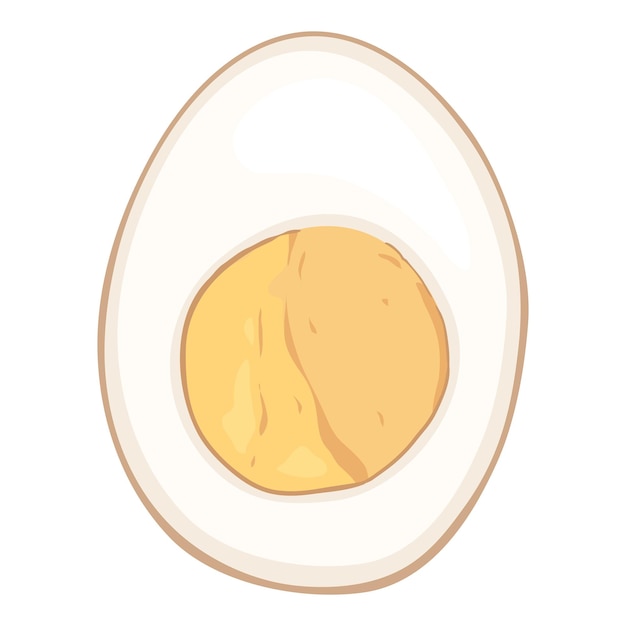 Vetor ilustração vetorial de ovo cozido