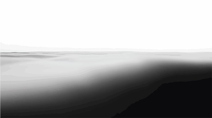 Vetor ilustração vetorial de paisagem de névoa minimalista serena
