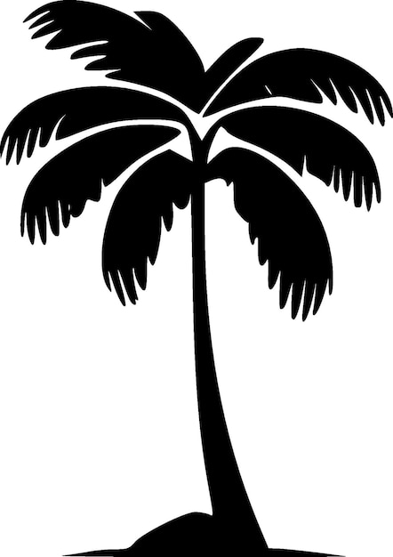 Ilustração vetorial de palm minimalist e flat logo