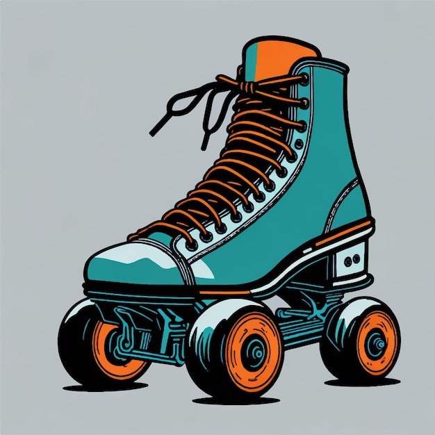 Vetor ilustração vetorial de patins isolado em um fundo branco