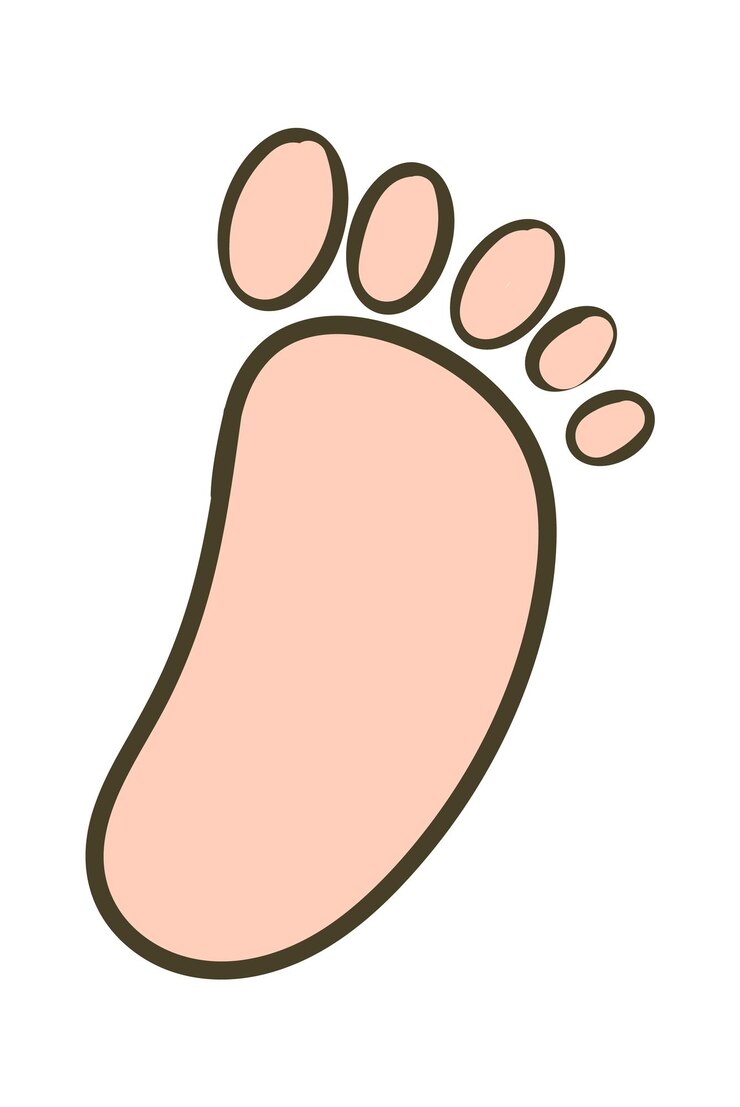 Vetor ilustração vetorial de pegada de bebê recém-nascido