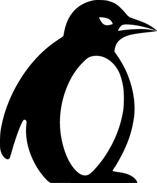 Vetor ilustração vetorial de penguin minimalist e simple silhouette