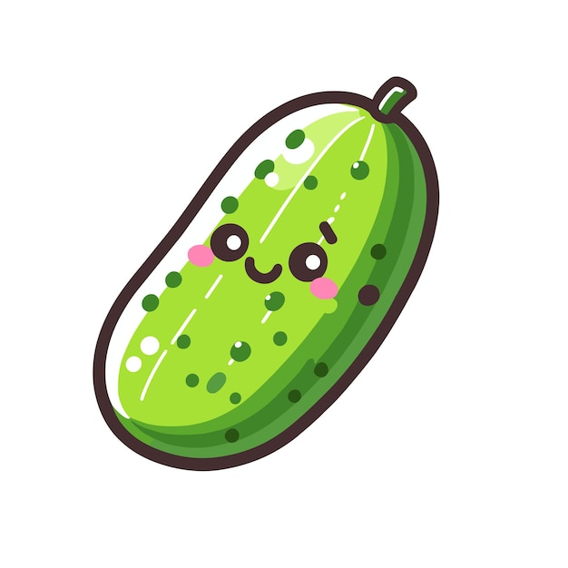 Ilustração vetorial de pepino Design para t-shirts, cartazes, copos e impressões