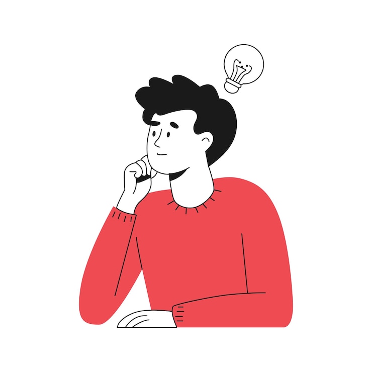 ilustração vetorial de pessoas confusas pensando em idéias