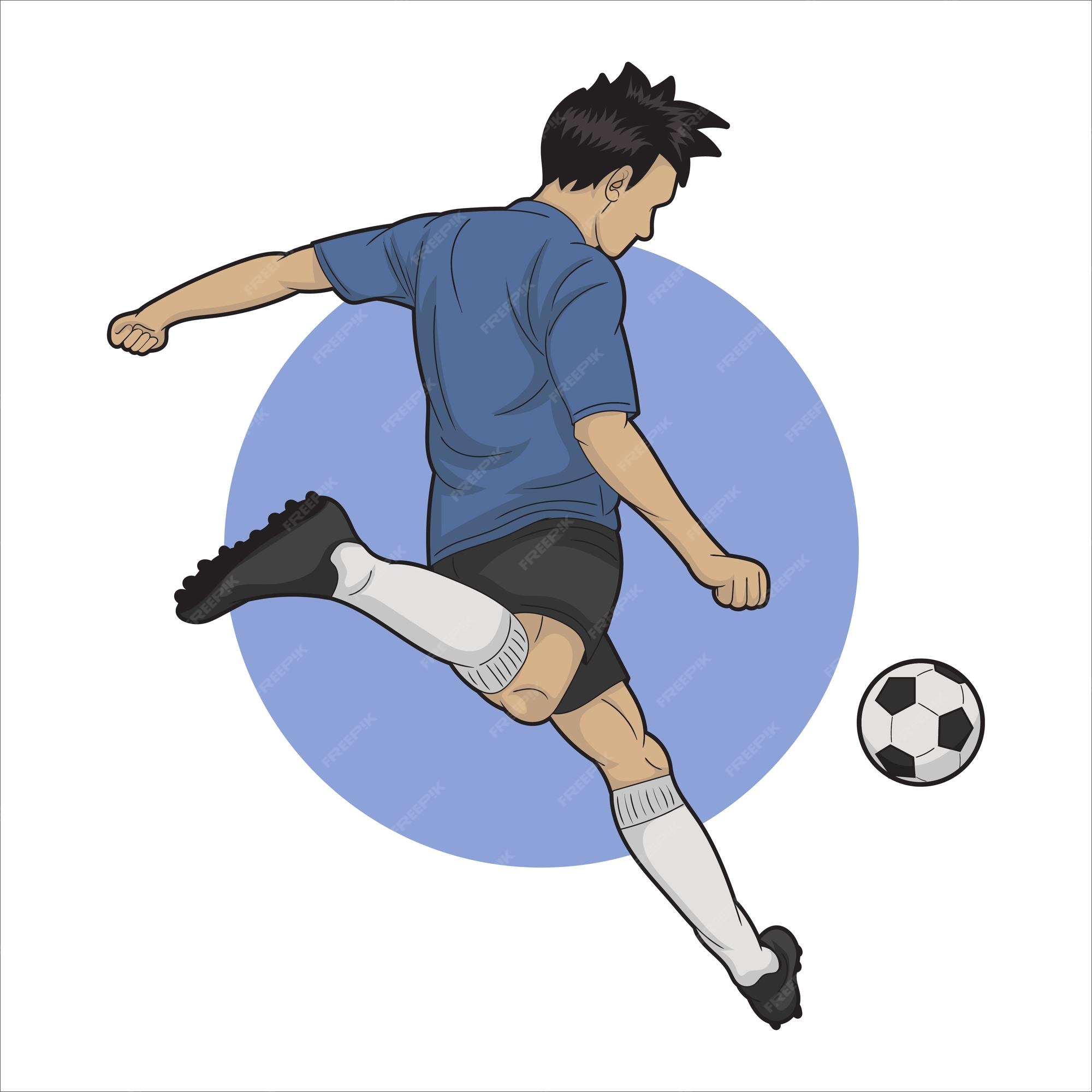 design de ilustração vetorial de pessoas jogando futebol 15533302 Vetor no  Vecteezy