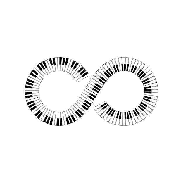 Ilustração vetorial de piano