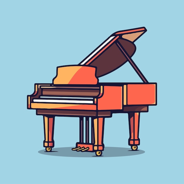 Vetor ilustração vetorial de piano