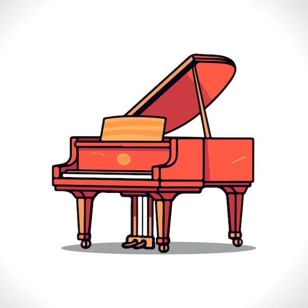 Vetor ilustração vetorial de piano