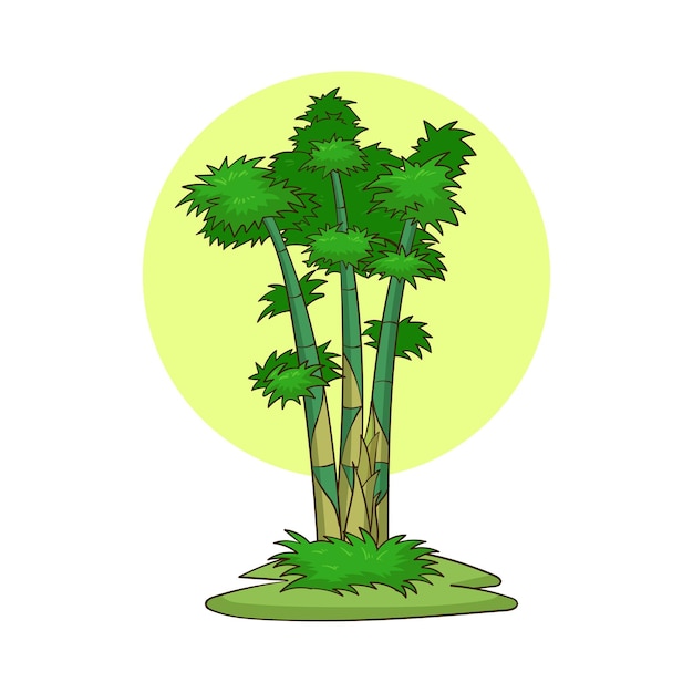 ilustração vetorial de planta de bambu 1