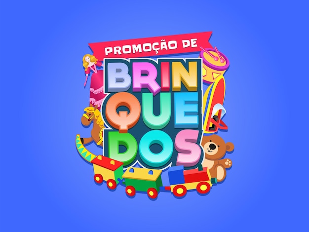 Ilustração vetorial de promoção de brinquedos
