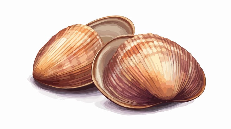 Vetor ilustração vetorial de quahog isolada em fundo branco