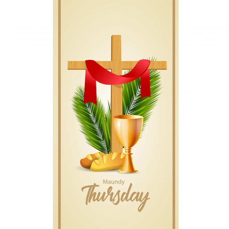 Vetor ilustração vetorial de quinta-feira santa