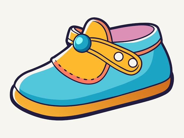 Vetor ilustração vetorial de sapatos de bebê