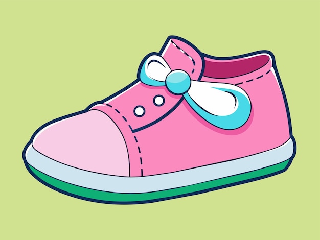 Ilustração vetorial de sapatos de bebê