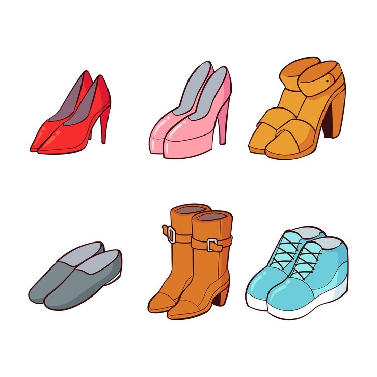 ilustração vetorial de sapatos de mulher