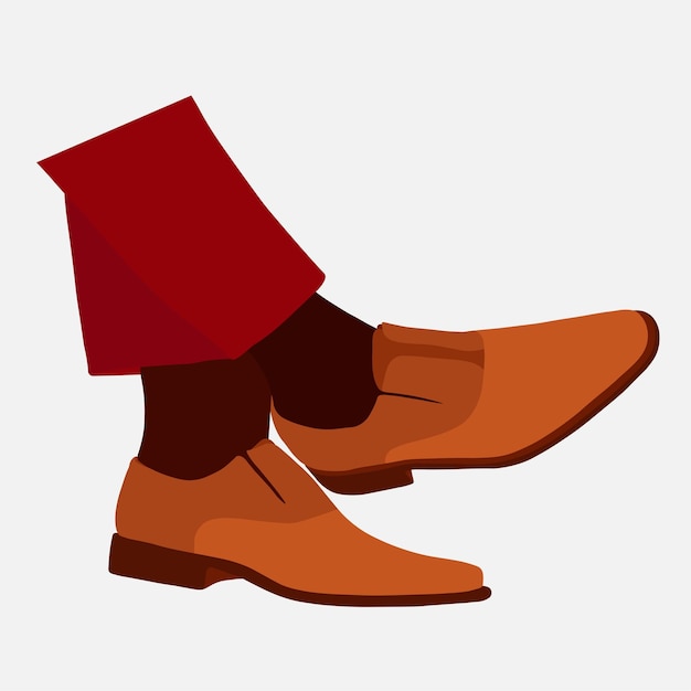 Ilustração vetorial de sapatos formais masculinos